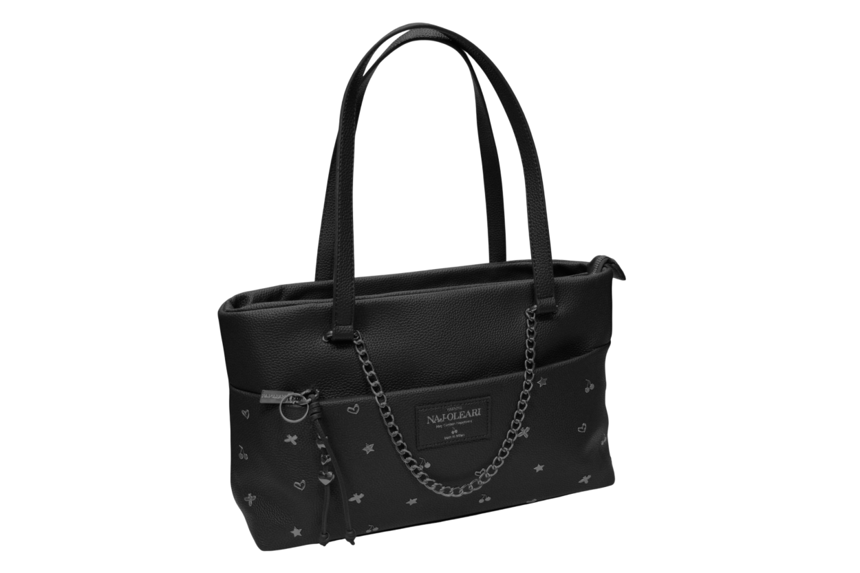 62152/CUORE12 SHOPPING NERO 38x22cm 41233