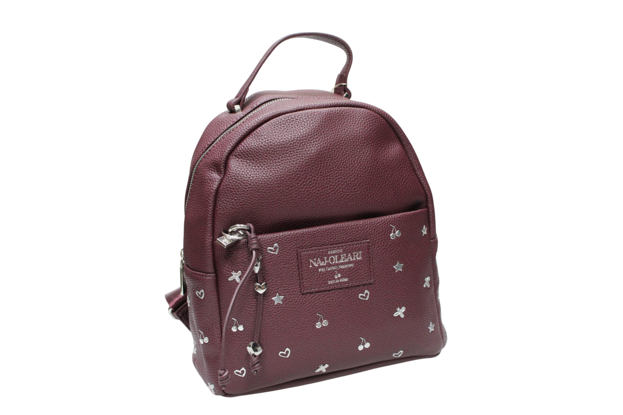 61489/CUORE12 ZAINO BORDEAUX 27x25cm 41233