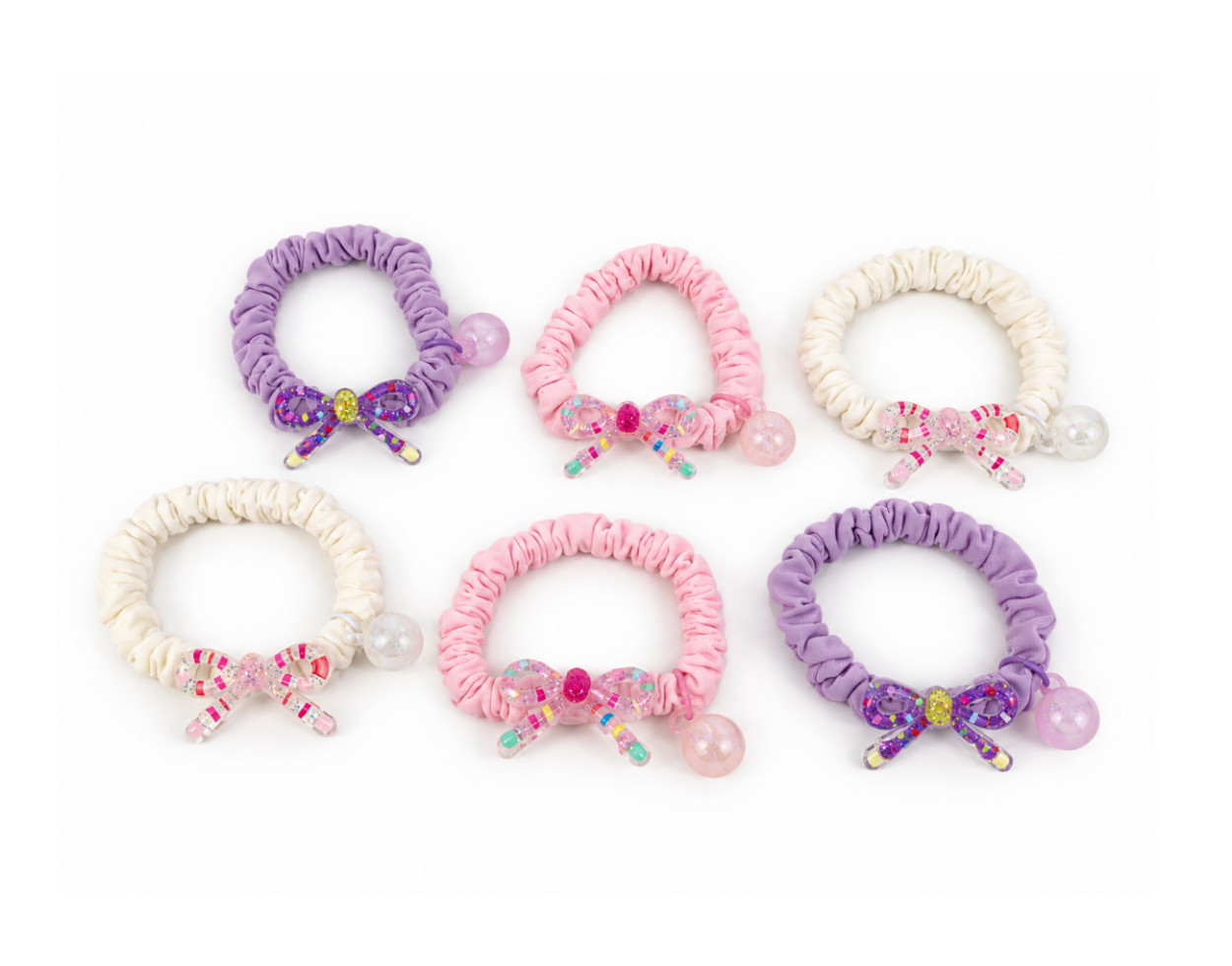 FC34390 MINI SCRUNCHIES GLITTERY BOW 41414