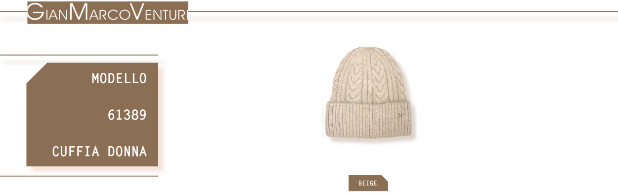 CAPPELLO LANA & ANGORA DONNA BEIGE 61389BE 53674