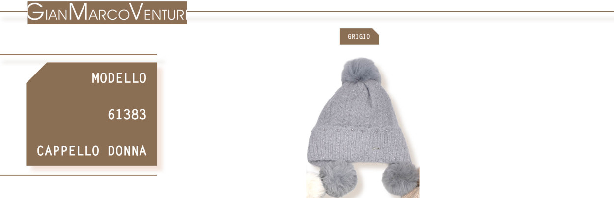 CAPPELLO DONNA GRIGIO 61383GR 53674