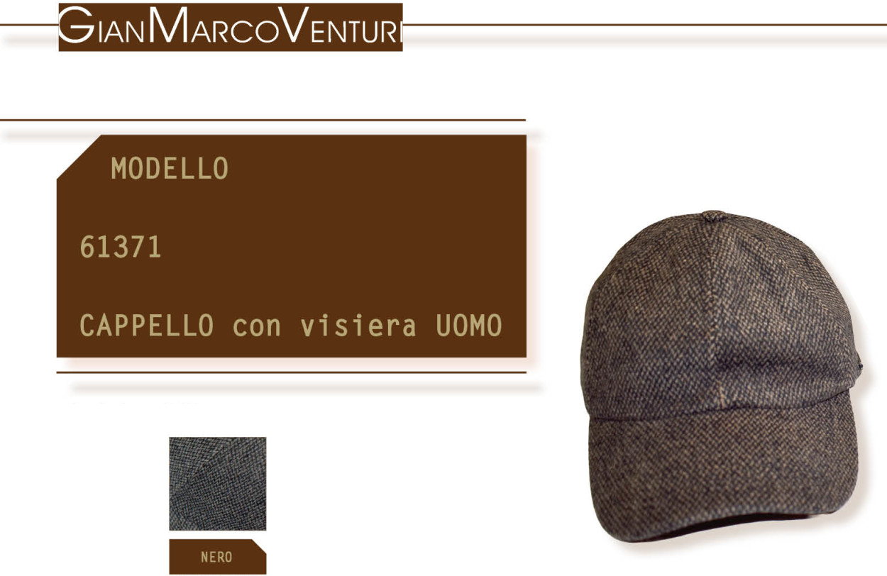 CAPPELLO BASEBALL UOMO NERO 61371NE 41100