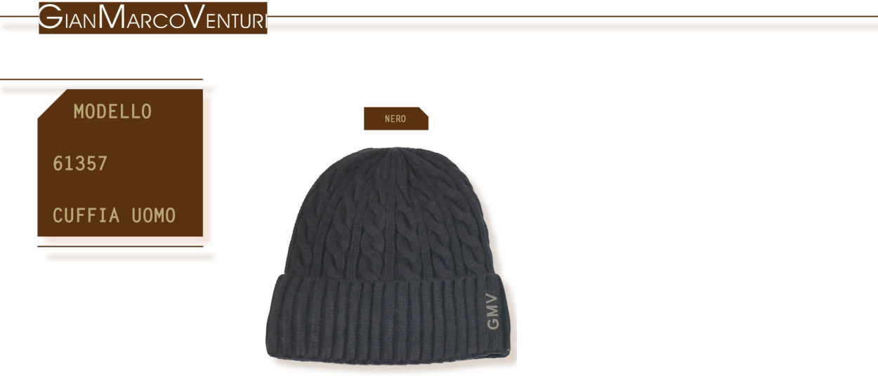 CAPPELLO UOMO NERO 61357N 41100