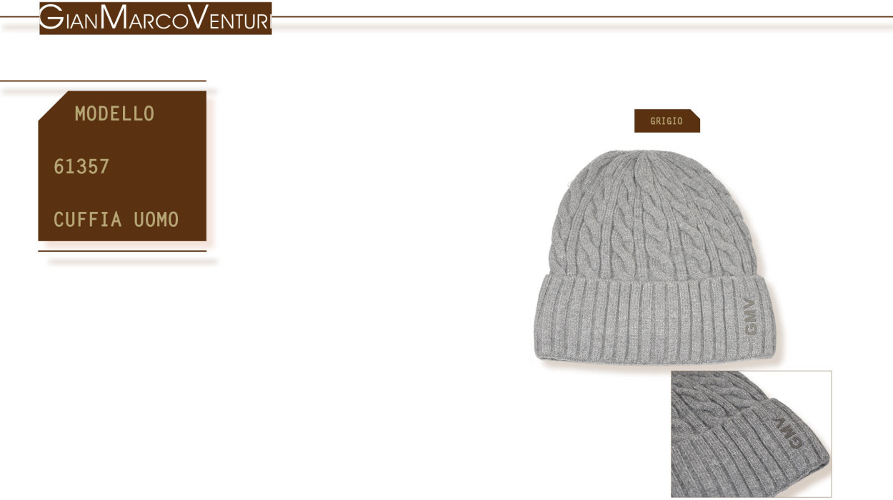 CAPPELLO UOMO GRIGIO 61357GR 41100