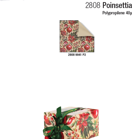 ROTOLO 100x25cm 360 2808 POINSETTIA 9941 41277