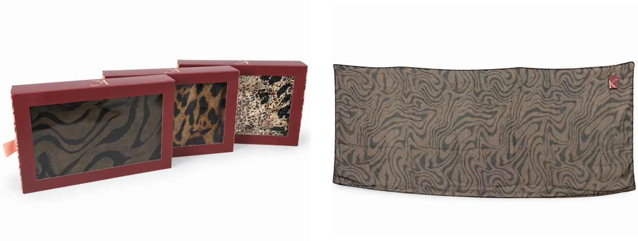 AC1381/BOX SCIARPA DONNA LE KIKKE IN BOX 87x180cm 41414