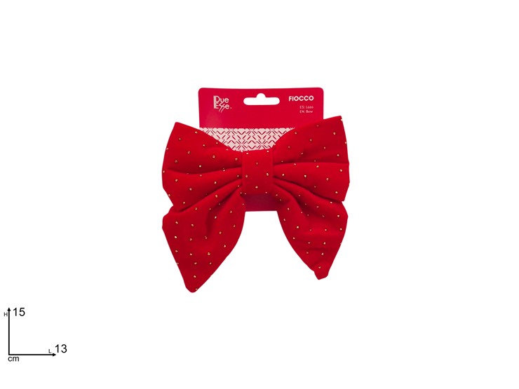 FIOCCO 13x15cm EFFETTO VELLUTO ROSSO CON APPLICAZIONE 487267 40649