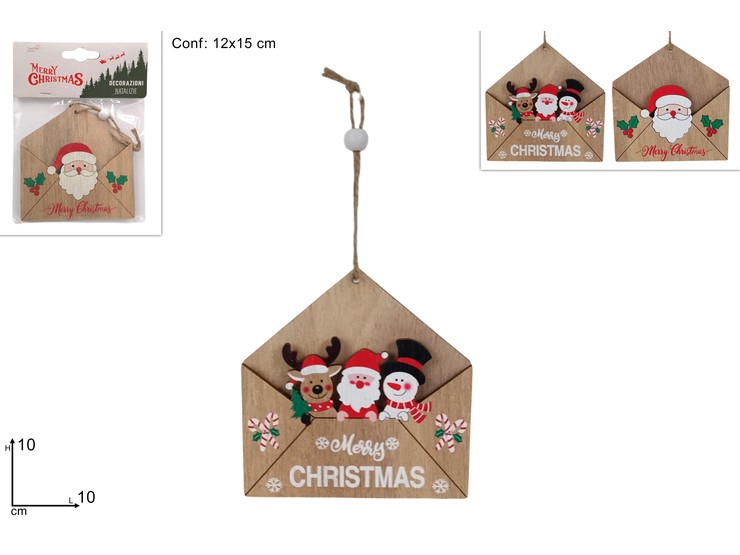 APPENDINO LETTERA IN LEGNO CON SOGGETTI NATALIZI 439631 40649