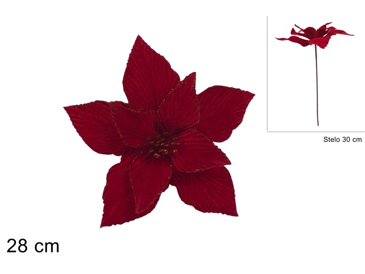 STELO FIORE VELLUTO ROSSO 28cm 218441 40649