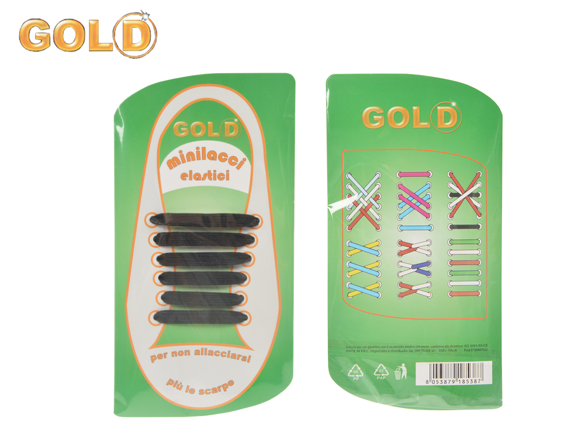 LACCI ELASTICI NERI GOLD 41190