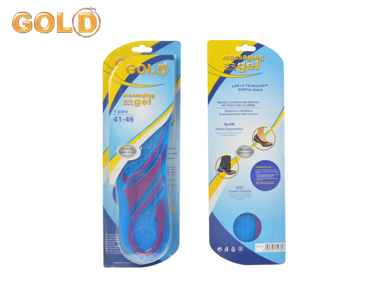 GOLD SOLETTA MASSAGGIANTE IN GEL MISURE DAL 41 AL 46 654369 56249