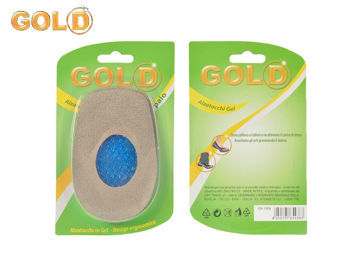 GOLD CUSCINETTI ALZATACCHI IN GEL TAGLIA UNICA 654383 56249