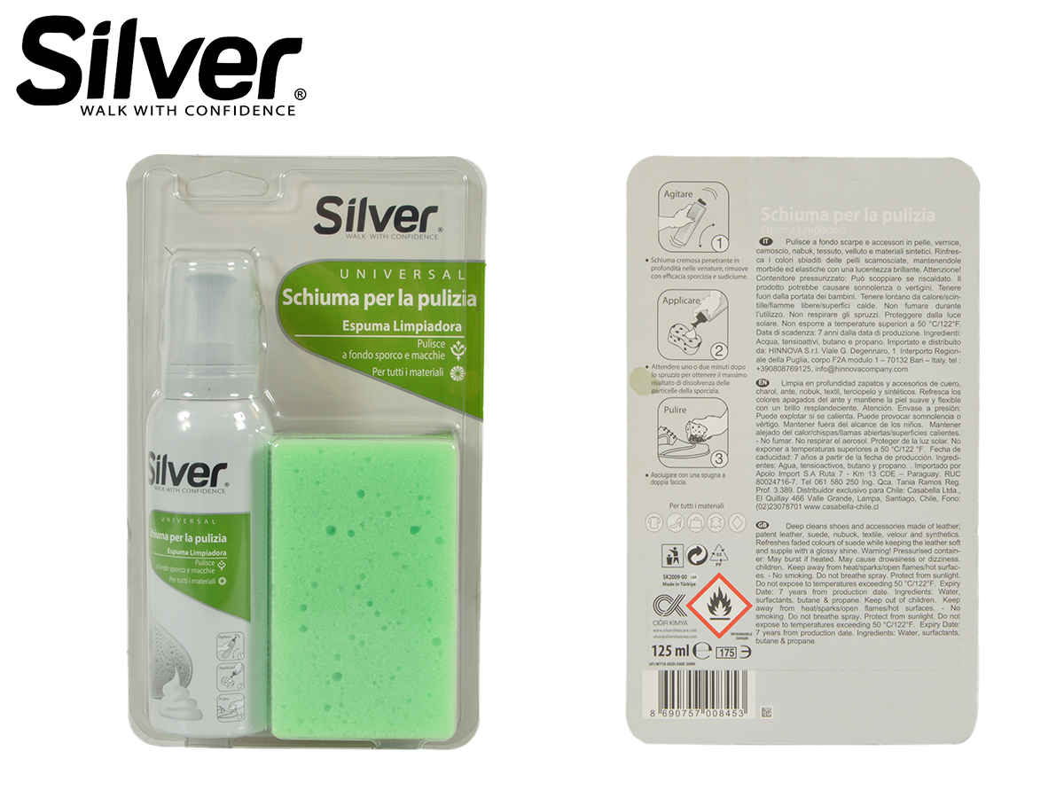 SMACCHIATORE IN SCHIUMA + SPUGNA SILVER 008453 56249