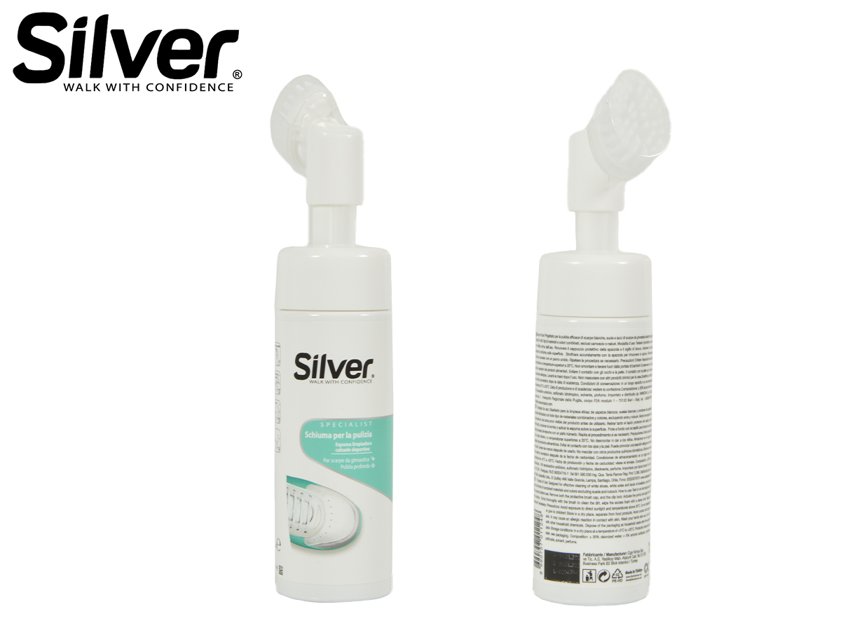 SMACCHIATORE IN SCHIUMA + SPAZZOLA SILVER 011248 56249