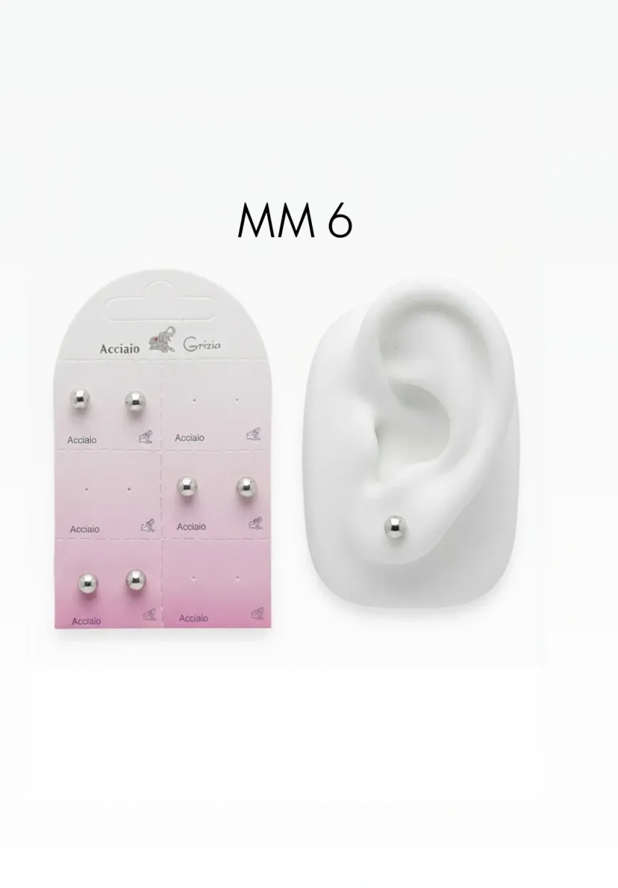 OR5851 PALLINE DA LOBO mm 6 ACCIAIO INOX 57992