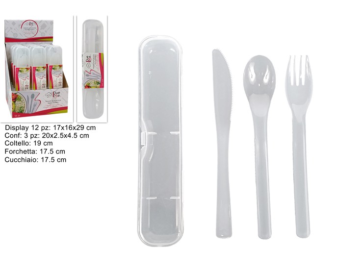POSATE RITUILIZZABILI SET 3pz CON ASTUCCIO 674390 40842