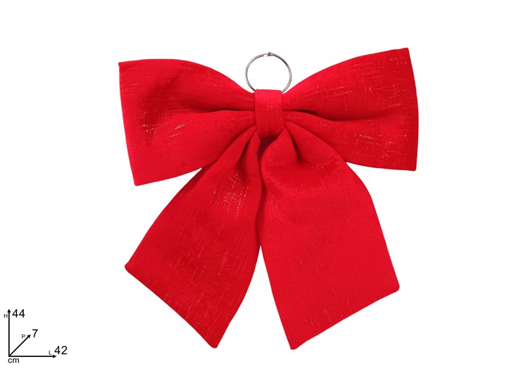 FIOCCO VELLUTO 44cm ROSSO CON ORO 394688 40649