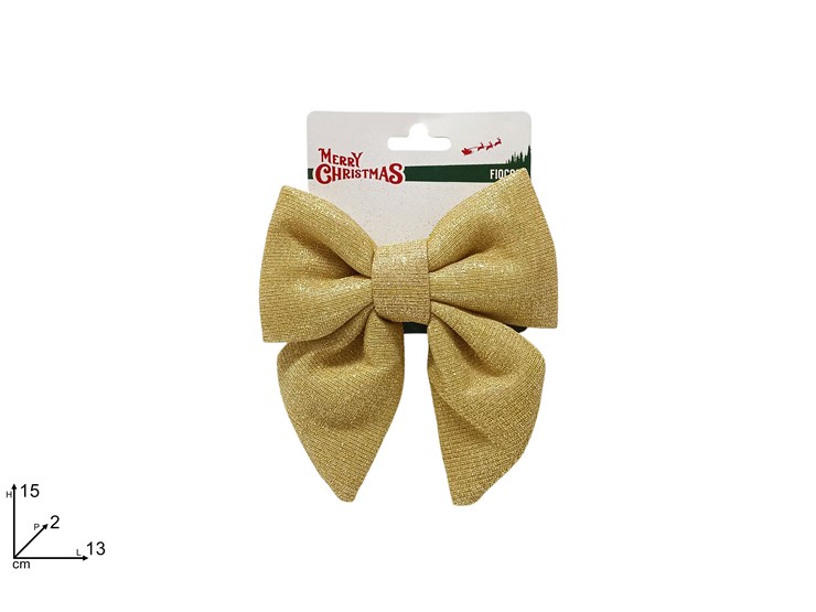 FIOCCO 13cm GLITTERATO ORO 393872 40649