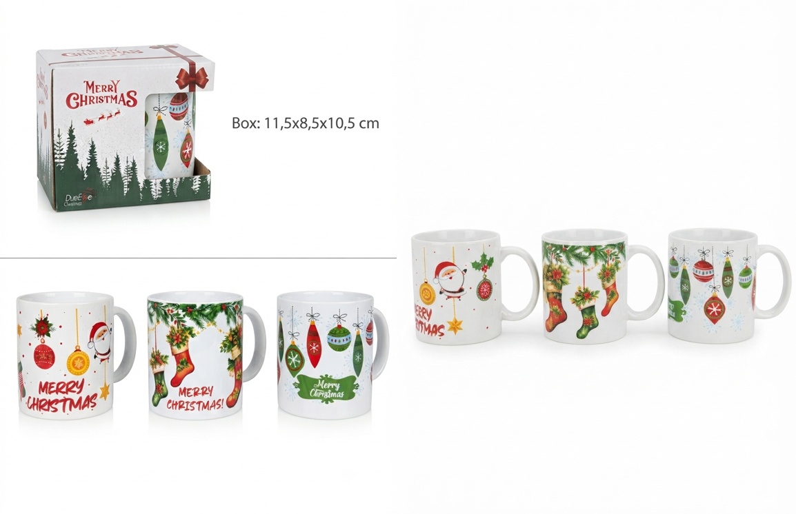 TAZZONE CERAMICA 325ml CON DECORI NATALIZIO 254203 40649
