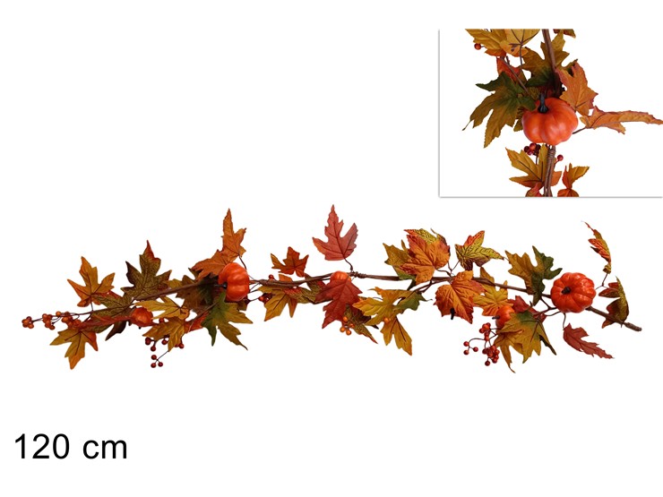 GHIRLANDA 120cm CON DECORAZIONE AUTUNNALE 676578 40842