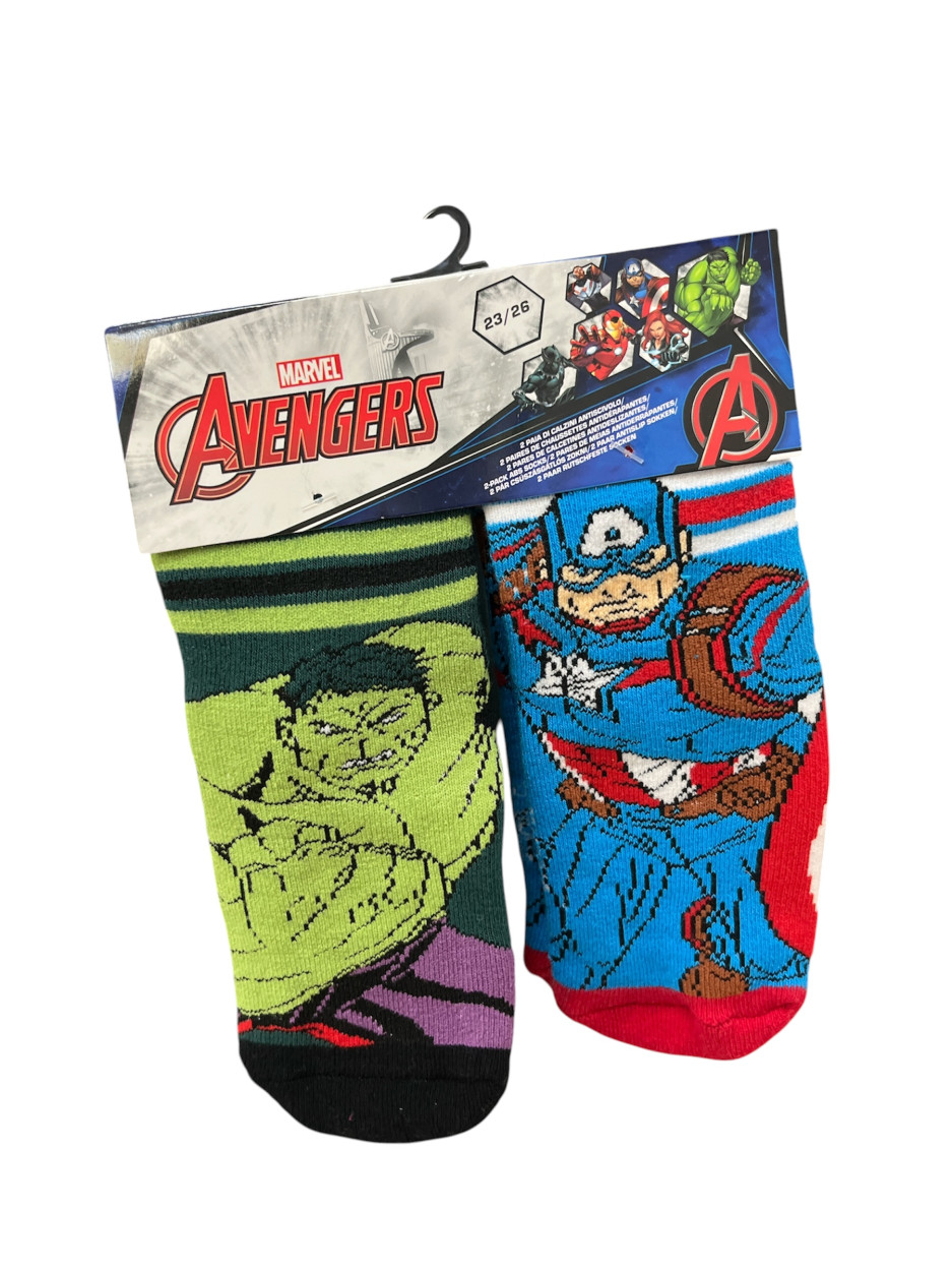 AVE24-2215 AVENGERS ABS SOCKS BI PACK 55354