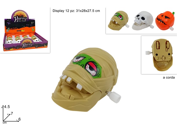 TESTA SOGGETTO HALLOWEEN CON MOVIMENTO A CORDA 442198 40649