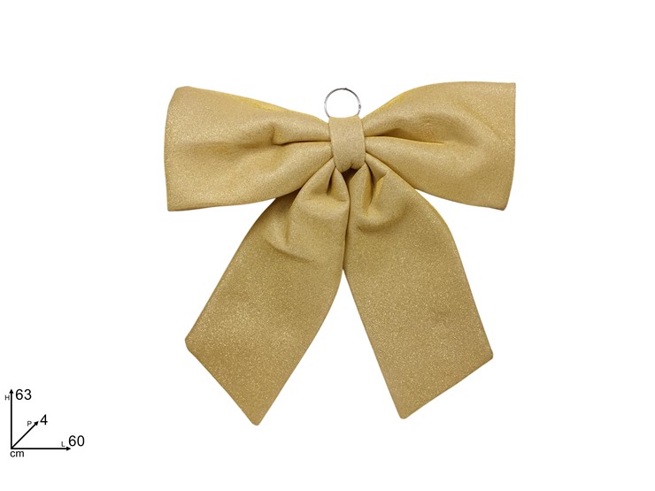 FIOCCO GLITTERATO 60cm ORO 393933 40649