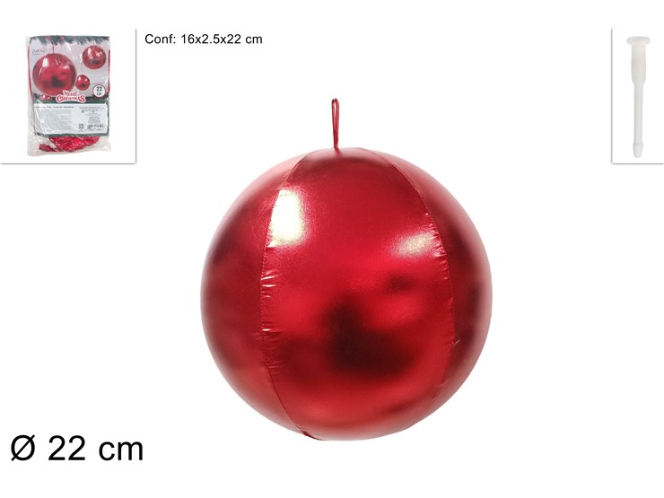 PALLA GONFIABILE ROSSO DIAM. 22cm 336893 40649