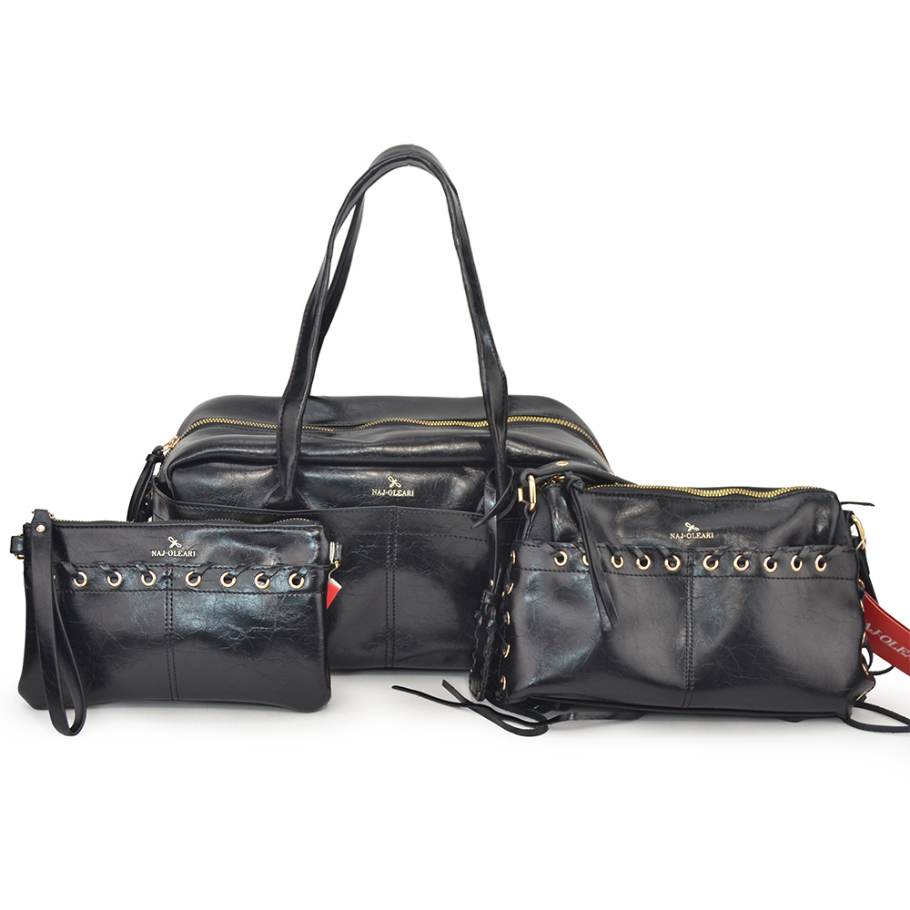 62160/SETESP2 L BAULETTO, M TRACOLLA/SOTTOBRACCIO, S TRACOLLINA NERO 41233
