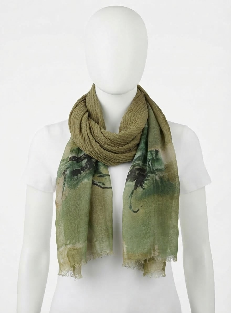 SCIARPA DONNA GMV VERDE 66172VE 41100
