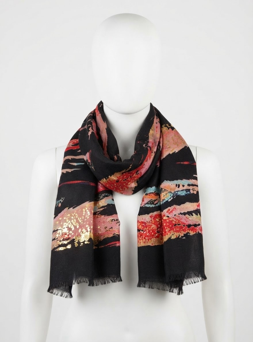 SCIARPA DONNA GMV NERO 62929N 41100