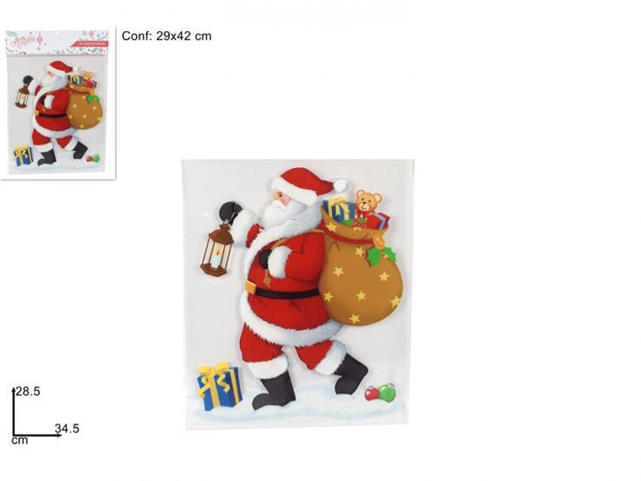 STICKER VETROFANIA BABBO NATALE CON DONI 044460 40649
