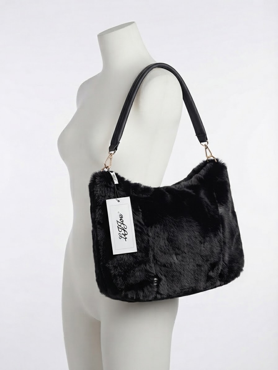 JJ63300N BORSA IN PELLICCIA LEJJOU NERA 41100