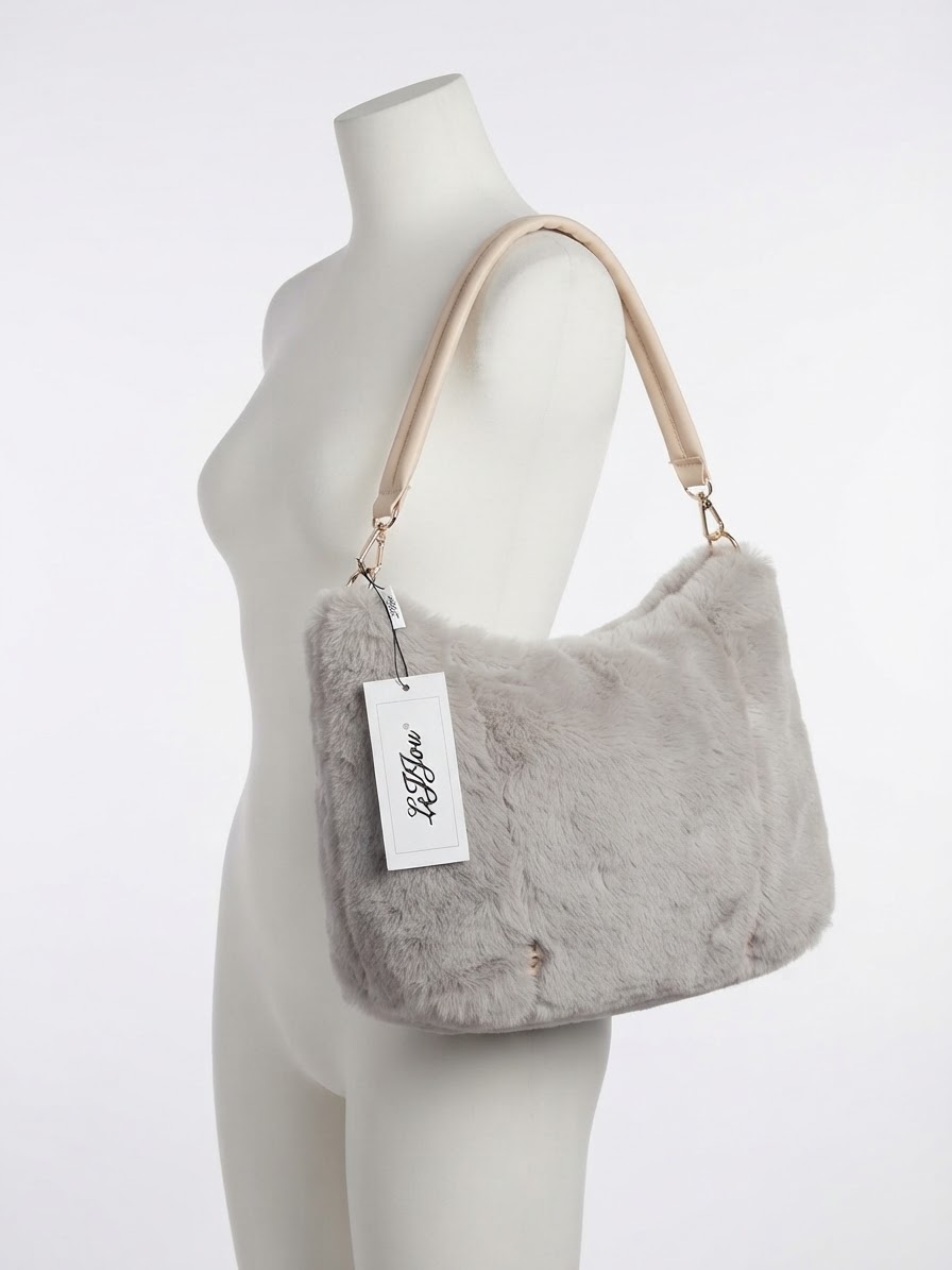 JJ63300GR BORSA IN PELLICCIA LEJJOU GRIGIA 41100