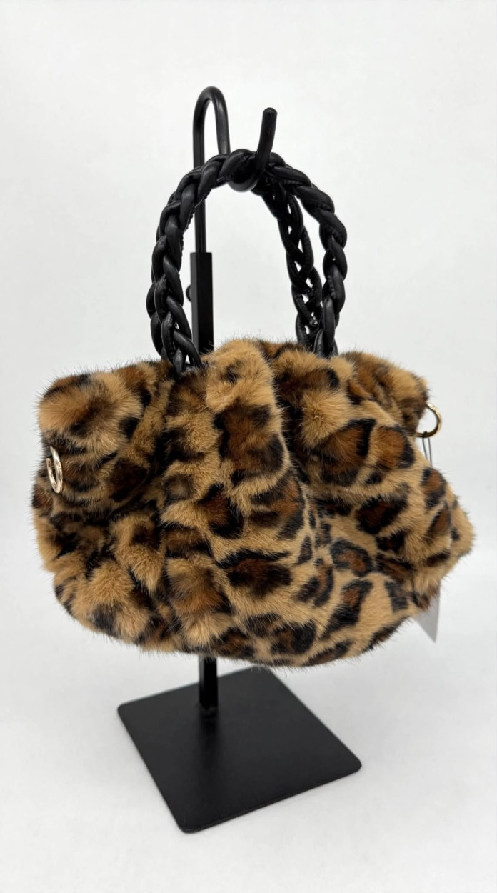 JJ63310BE BORSA IN PELLICCIA LEJJOU LEOPARDO BEIGE 41100