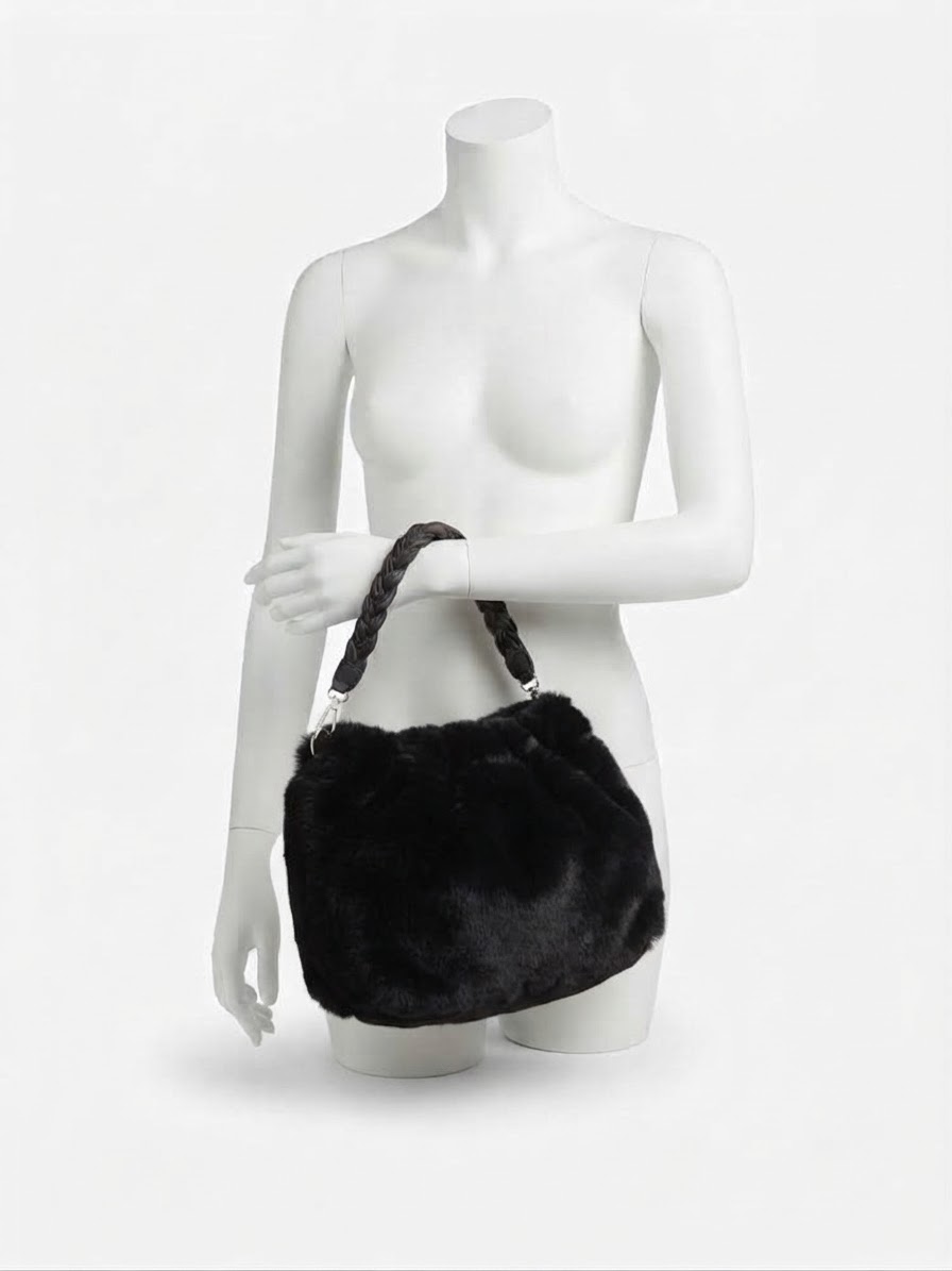 JJ63302N BORSA IN PELLICCIA LEJJOU NERA 41100