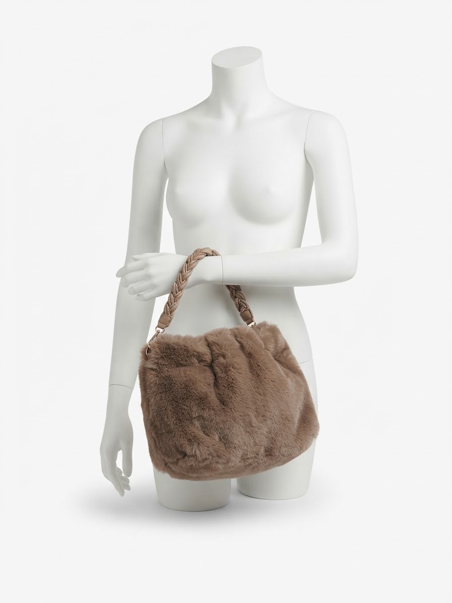 JJ63302CAM BORSA IN PELLICCIA LEJJOU CAMEL 41100