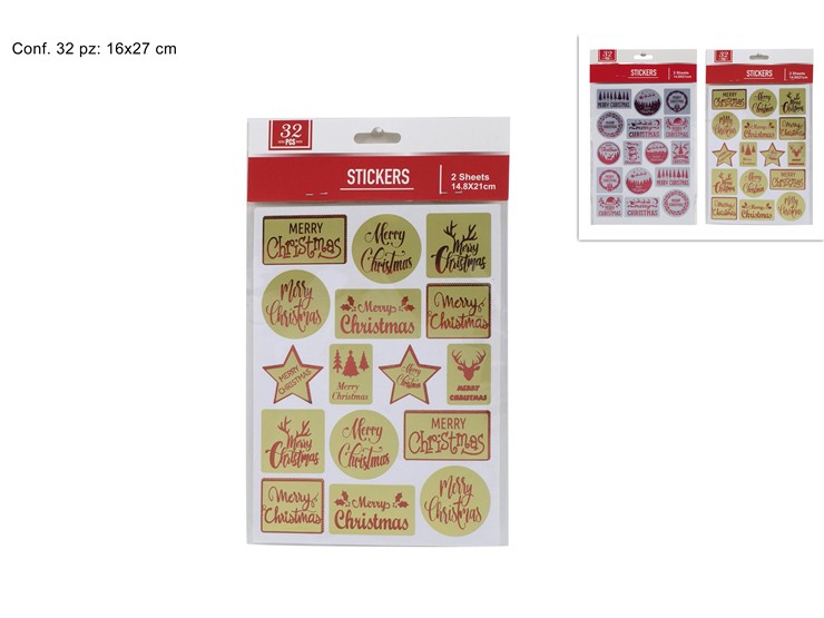 STICKER ADESIVI 32pz LAMINATI 447247 40649