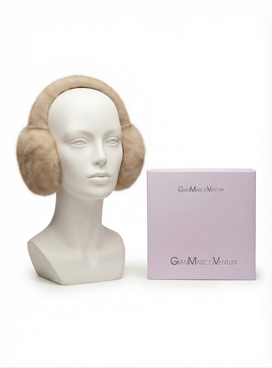 63335BE PARA ORECCHIE PELLICCIA BEIGE 41100
