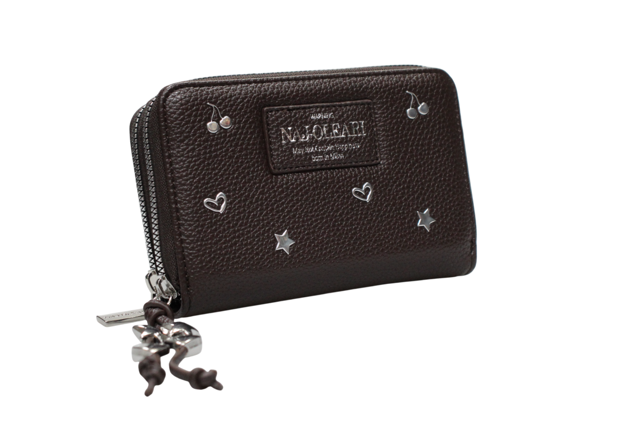 2035/CUORE12 PORTAFOGLIO DONNA CIOCCOLATO 15x10cm 41233