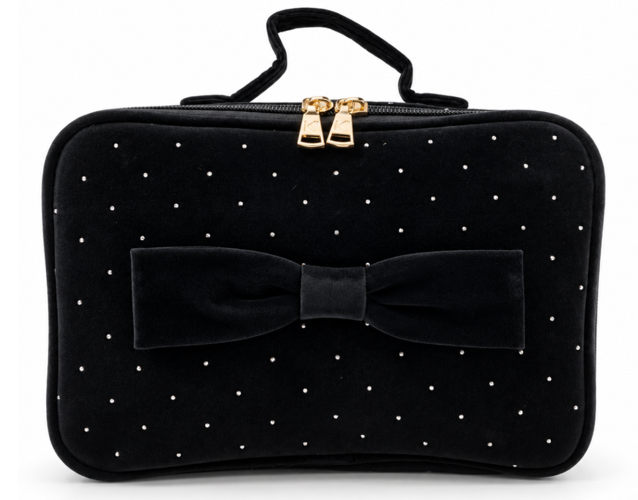 CB1035 BEAUTYCASE LE KIKKE NOIR VELVET 16x24x7cm 41414