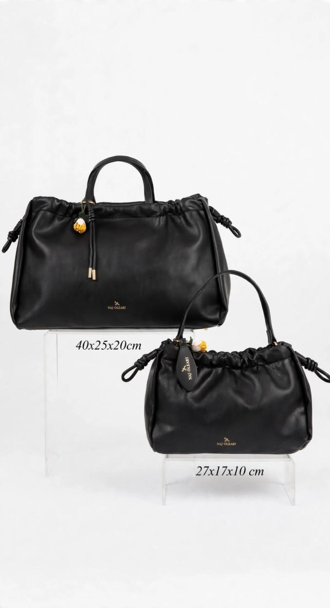 61981/SETCL2 L BORSA 2 MANICI, M TRACOLLA NERO 41233