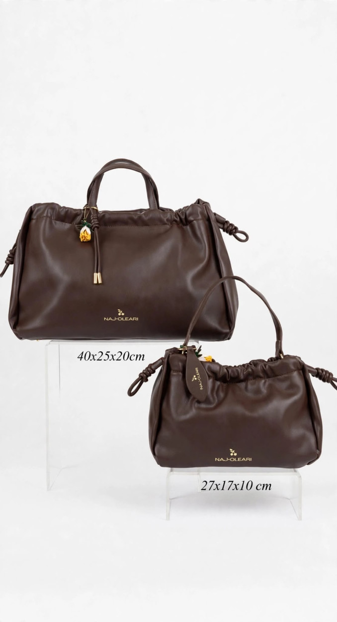 61981/SETCL2 L BORSA 2 MANICI, M TRACOLLA CIOCCOLATO 41233