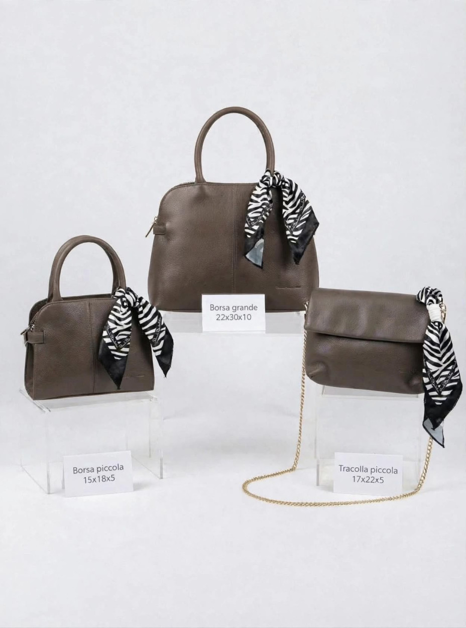 62168/SETZE L BAULETTO, M BAULETTO, S TRACOLLINA TAUPE 41233