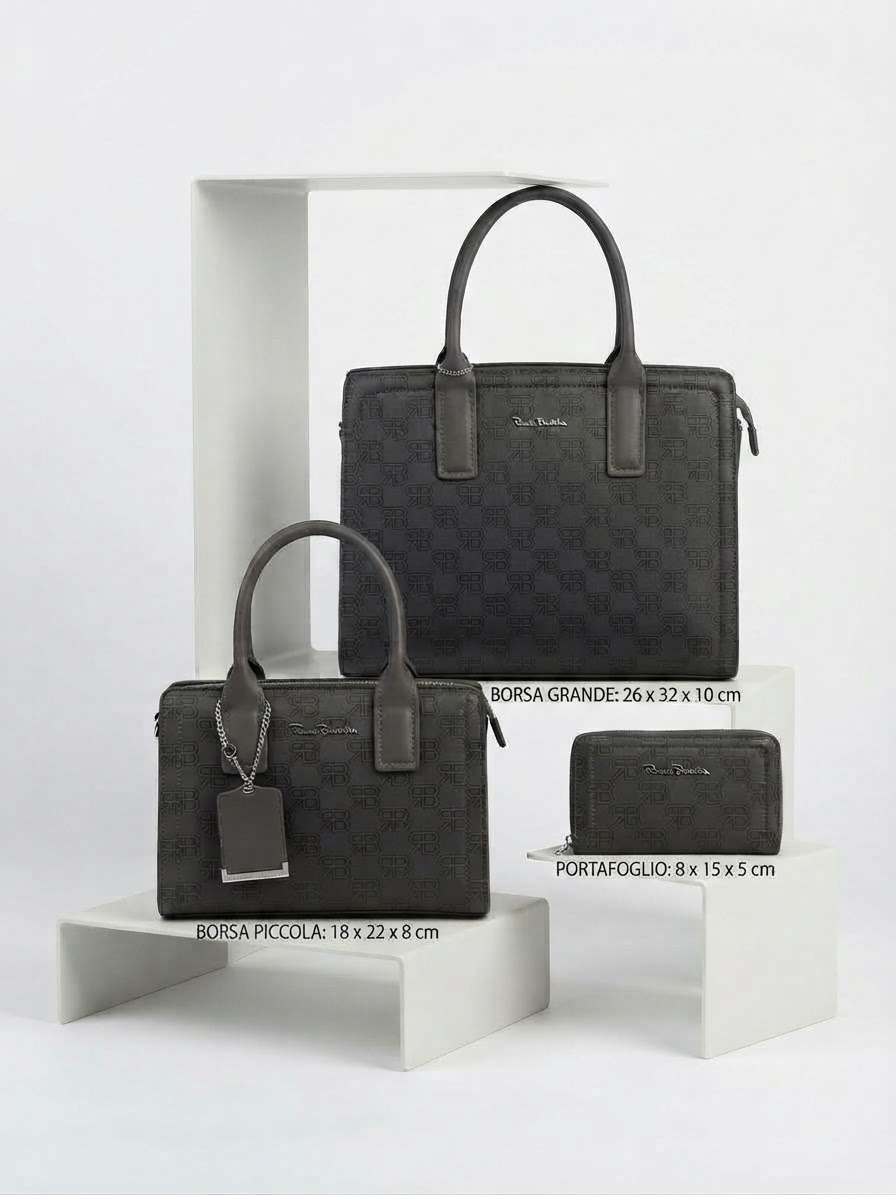 62167/SETEM3 L BAULETTO, M BAULETTO, XS PORTAFOGLIO GRIGIO 41233
