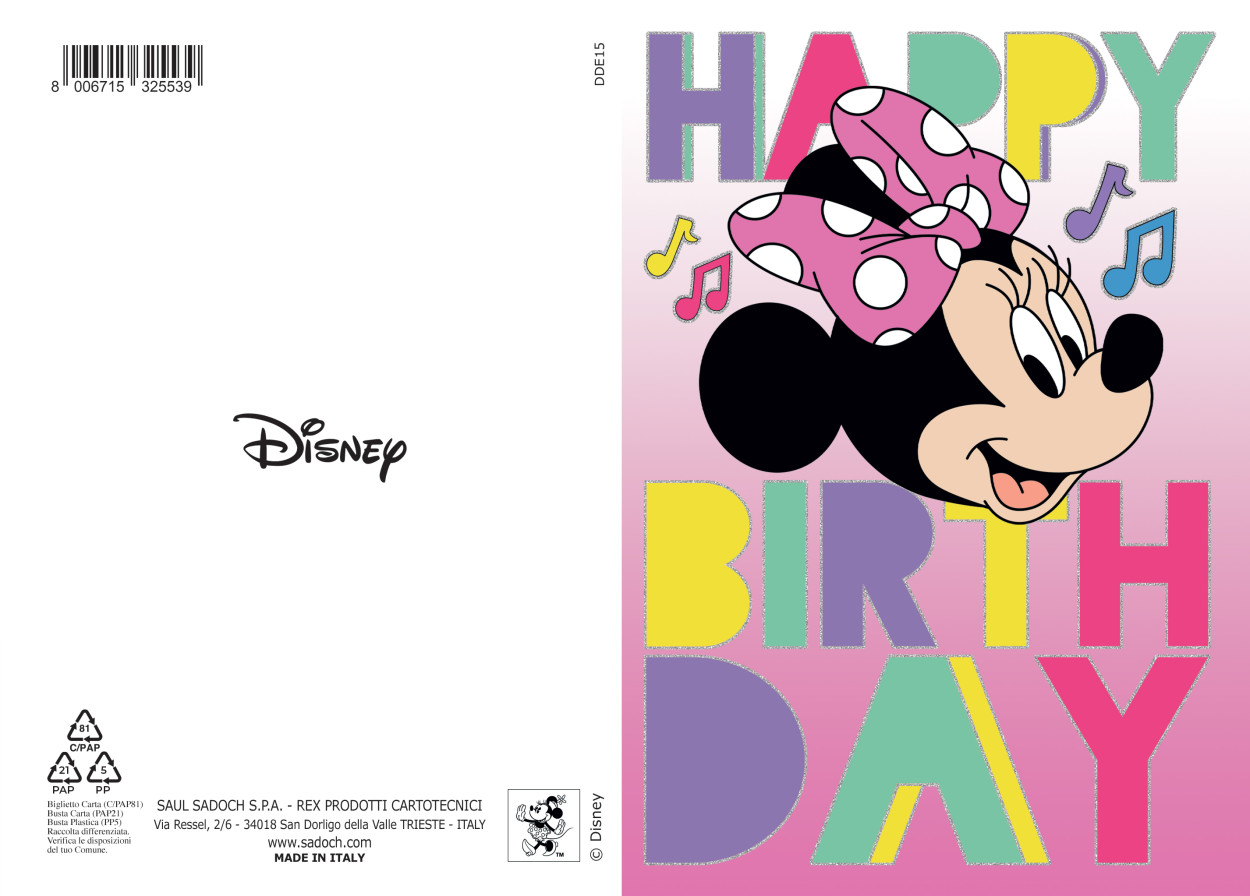DDE15 BIGLIETTO METAL DISNEY CON FOIL 40689