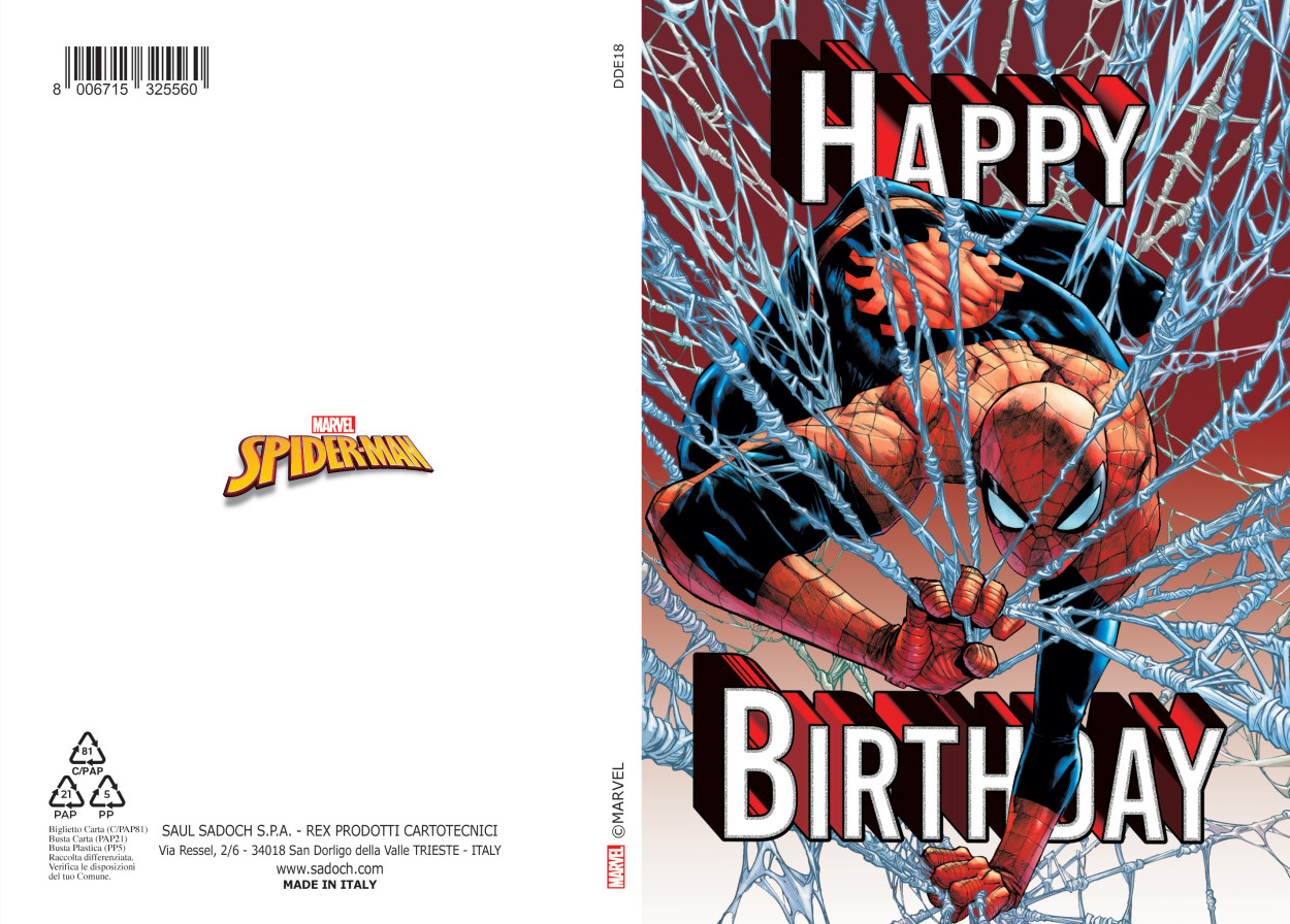 DDE18 BIGLIETTO METAL SPIDERMAN CON FOIL 40689