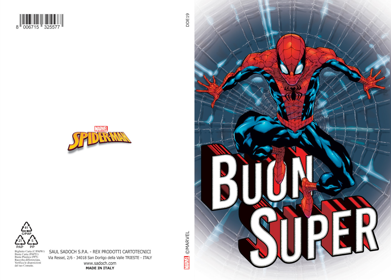 DDE19 BIGLIETTO METAL SPIDERMAN CON FOIL 40689