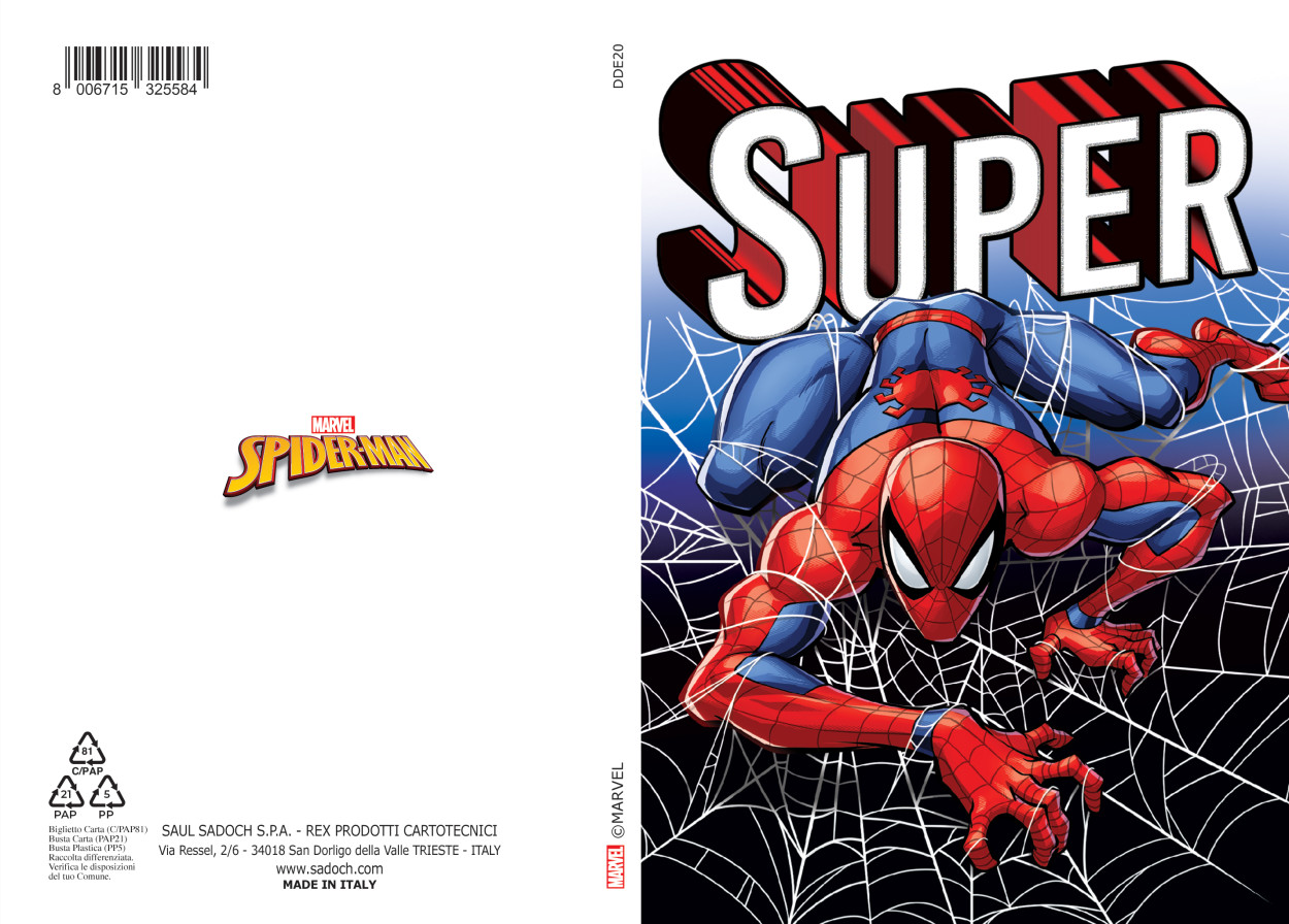 DDE20 BIGLIETTO METAL SPIDERMAN CON FOIL 40689