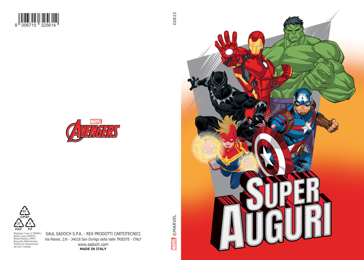 DDE23 BIGLIETTO METAL AVENGERS CON FOIL 40689